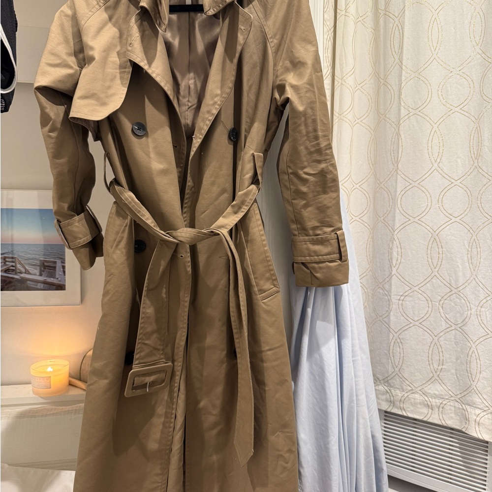 Avec Les Filles Tan Belted Trench Coat